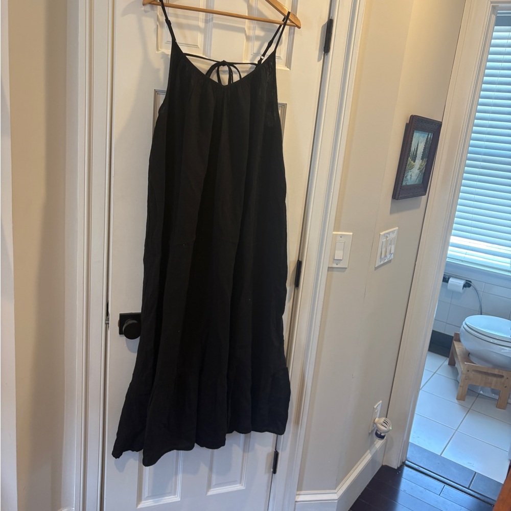 GAP black cotton gauze dress - XXL